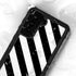 Black and White Geometric Stripes Galaxy S23 Waterproof Case