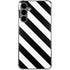 Black and White Geometric Stripes Galaxy S24 Plus Clear Case