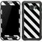 Black and White Geometric Stripes Galaxy S7 Active Skin