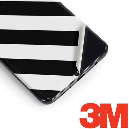 Black and White Geometric Stripes Galaxy S9 Plus Skin