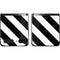 Black and White Geometric Stripes Galaxy Z Flip Skin