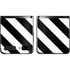 Black and White Geometric Stripes Galaxy Z Flip Skin