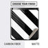 Black and White Geometric Stripes Galaxy Z Flip Skin