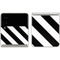 Black and White Geometric Stripes Galaxy Z Flip3 5G Skin