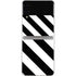 Black and White Geometric Stripes Galaxy Z Flip3 5G Skin