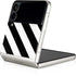 Black and White Geometric Stripes Galaxy Z Flip3 5G Skin