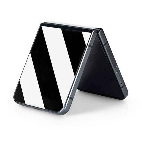 Black and White Geometric Stripes Galaxy Z Flip5 5G Skin