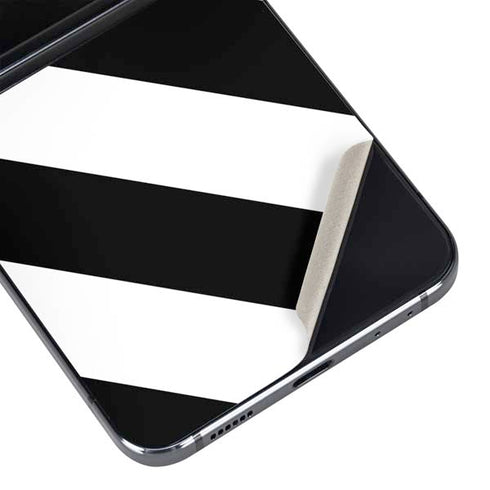 Black and White Geometric Stripes Galaxy Z Flip5 5G Skin