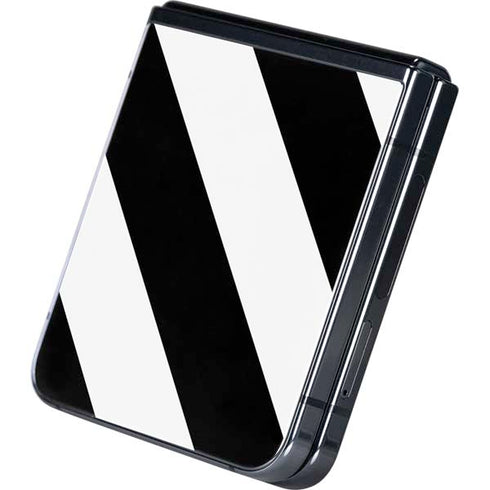 Black and White Geometric Stripes Galaxy Z Flip5 5G Skin