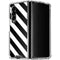 Black and White Geometric Stripes Galaxy Z Fold4 5G Clear Case