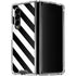 Black and White Geometric Stripes Galaxy Z Fold4 5G Clear Case