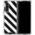 Black and White Geometric Stripes Galaxy Z Fold4 5G Clear Case