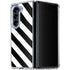 Black and White Geometric Stripes Galaxy Z Fold5 5G Clear Case