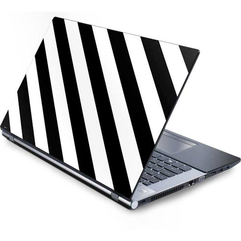 Black and White Geometric Stripes Generic Laptop Skin