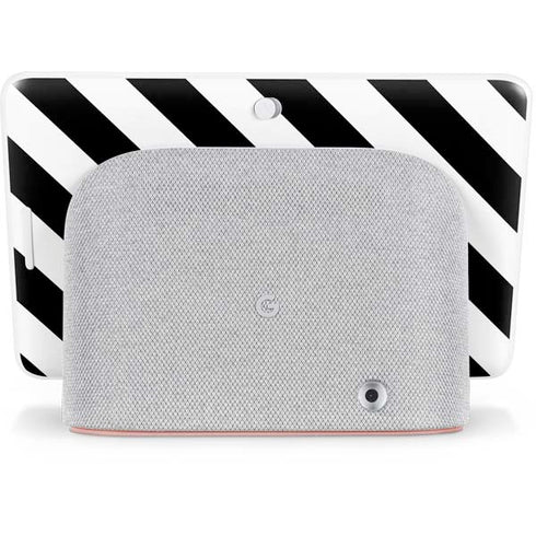 Black and White Geometric Stripes Google Home Hub Skin