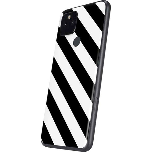 Black and White Geometric Stripes Google Pixel 4a 5G Skin