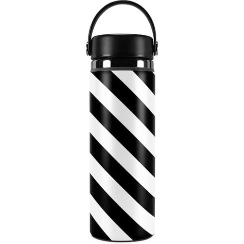 Black and White Geometric Stripes Hydro Flask 20oz Wide Mouth Skin