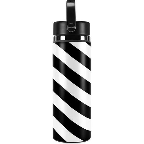 Black and White Geometric Stripes Hydro Flask 20oz Wide Mouth Skin