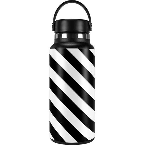 Black and White Geometric Stripes Hydro Flask 32oz Wide Mouth Skin