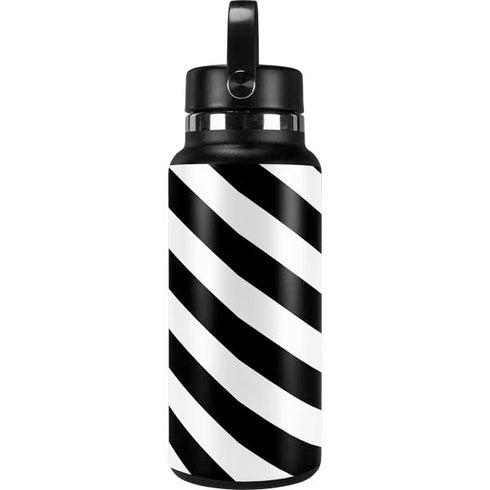 Black and White Geometric Stripes Hydro Flask 32oz Wide Mouth Skin