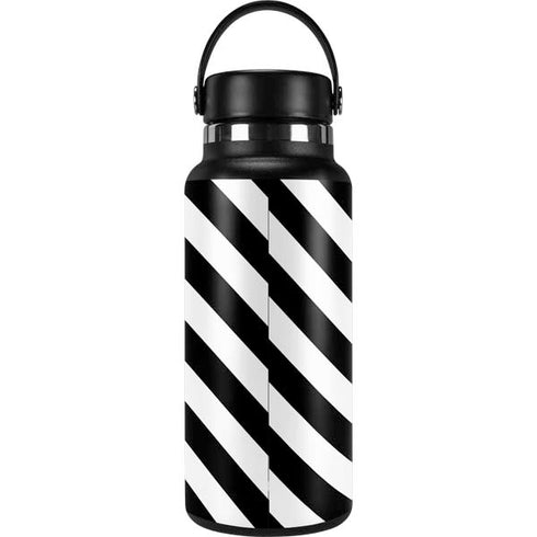 Black and White Geometric Stripes Hydro Flask 32oz Wide Mouth Skin