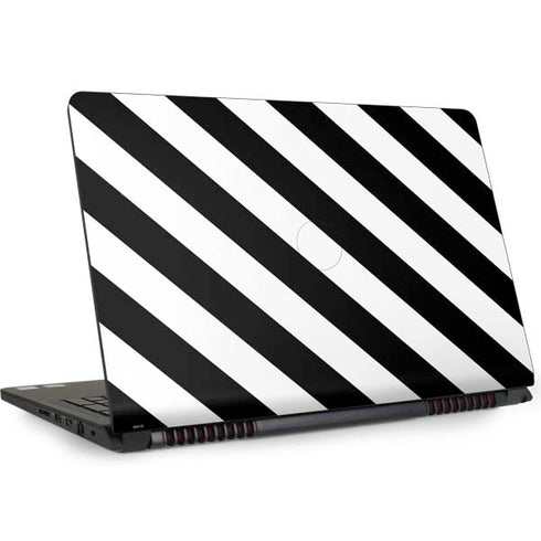 Black and White Geometric Stripes Dell Inspiron Skin