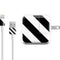 Black and White Geometric Stripes iPad Charger (10W USB) Skin