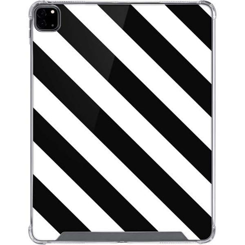 Black and White Geometric Stripes iPad Pro 12.9in (2020) Clear Case