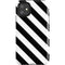 Black and White Geometric Stripes iPhone 11 Impact Case