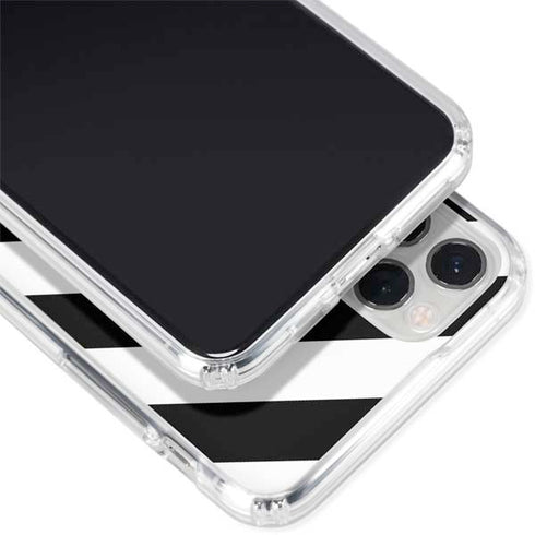 Black and White Geometric Stripes iPhone 11 Pro Clear Case