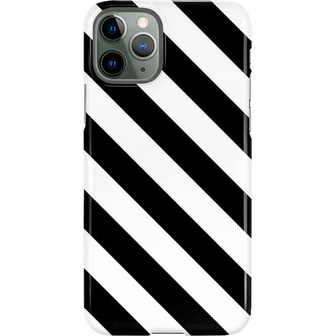 Black and White Geometric Stripes iPhone 11 Pro Lite Case