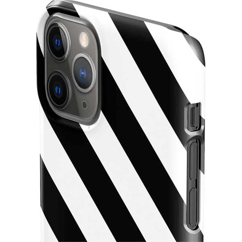 Black and White Geometric Stripes iPhone 11 Pro Lite Case