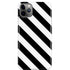 Black and White Geometric Stripes iPhone 11 Pro Max Lite Case