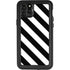 Black and White Geometric Stripes iPhone 11 Pro Max Waterproof Case