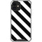Black and White Geometric Stripes iPhone 12 Clear Case