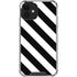 Black and White Geometric Stripes iPhone 12 Clear Case