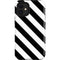 Black and White Geometric Stripes iPhone 12 Mini Impact Case