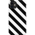 Black and White Geometric Stripes iPhone 12 Mini Lite Case