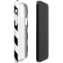 Black and White Geometric Stripes iPhone 12 Mini Lite Case