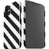 Black and White Geometric Stripes iPhone 12 Mini Lite Case