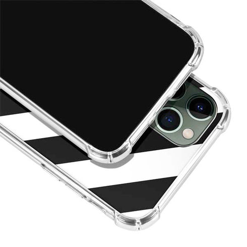 Black and White Geometric Stripes iPhone 12 Pro Clear Case