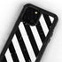 Black and White Geometric Stripes iPhone 12 Pro Waterproof Case