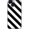 Black and White Geometric Stripes iPhone 13 Mini Skin