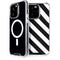 Black and White Geometric Stripes iPhone 13 Pro MagSafe Case
