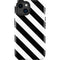 Black and White Geometric Stripes iPhone 15 Plus Impact Case