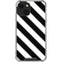 Black and White Geometric Stripes iPhone 14 Plus Clear Case