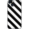 Black and White Geometric Stripes iPhone 15 Plus Skin