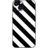 Black and White Geometric Stripes iPhone 14 Plus Skin