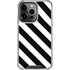 Black and White Geometric Stripes iPhone 15 Pro Clear Case