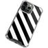 Black and White Geometric Stripes iPhone 15 Pro Clear Case